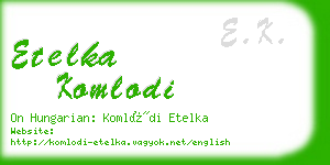 etelka komlodi business card